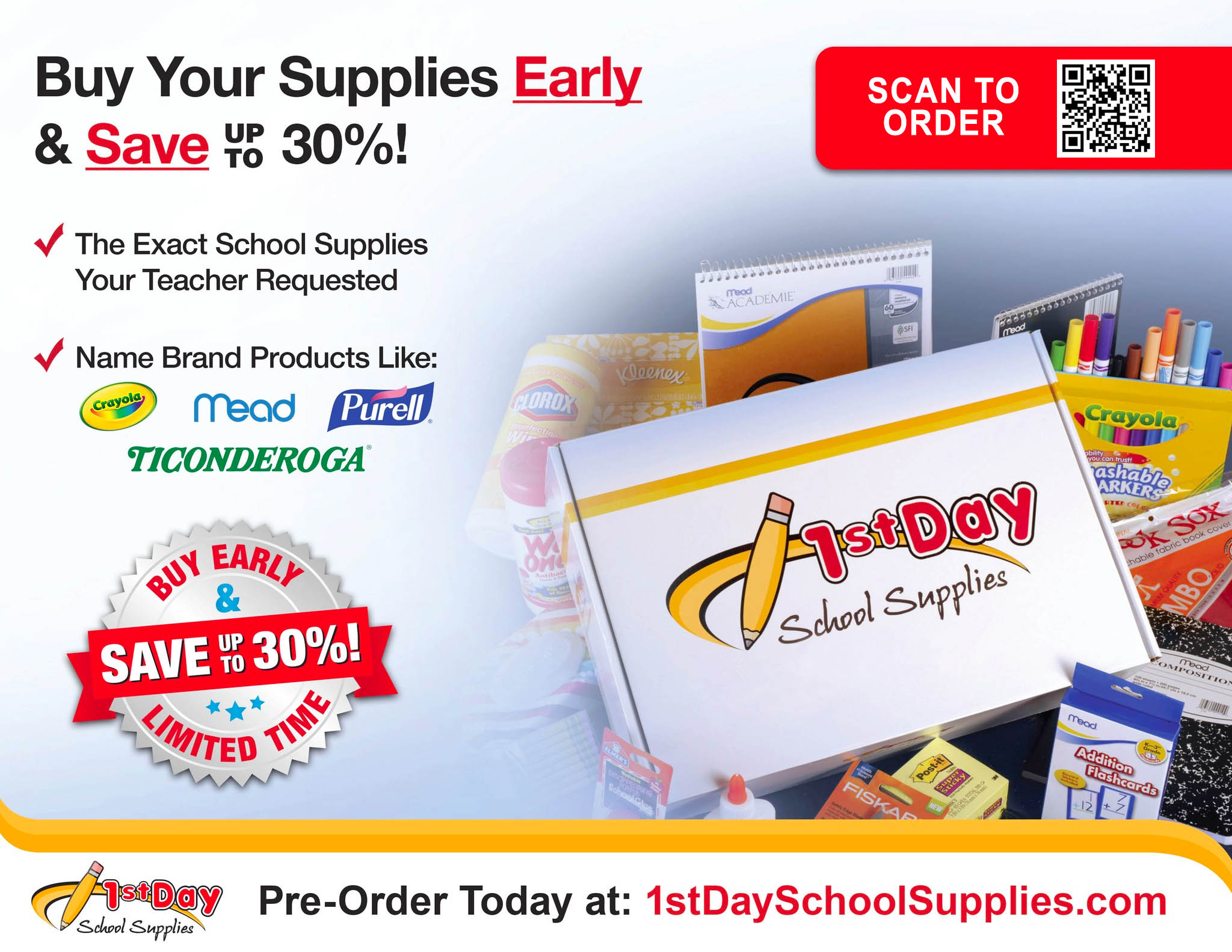 1st Day School Supplies flier