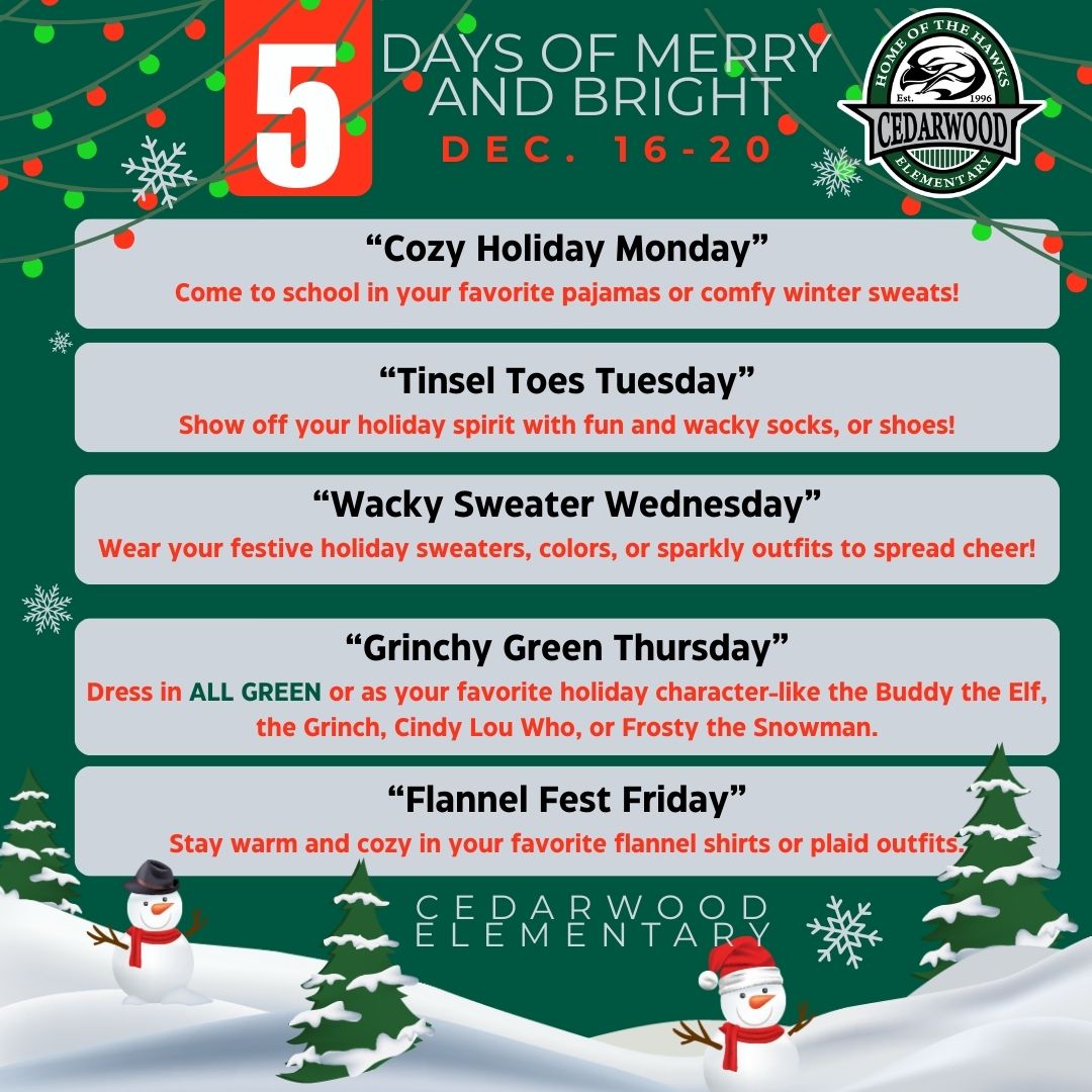 Holiday Dress Up Days