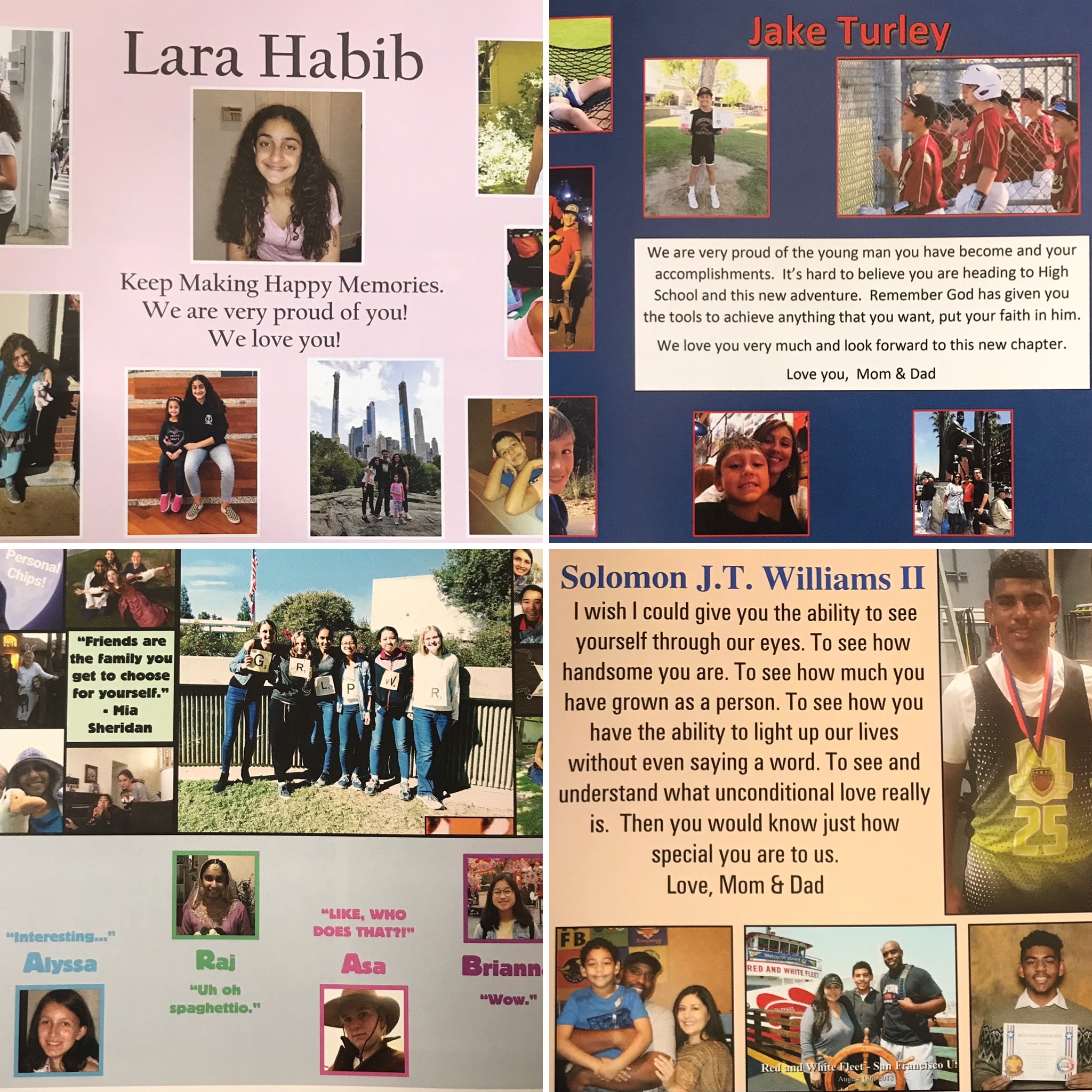 sample yearbook page
