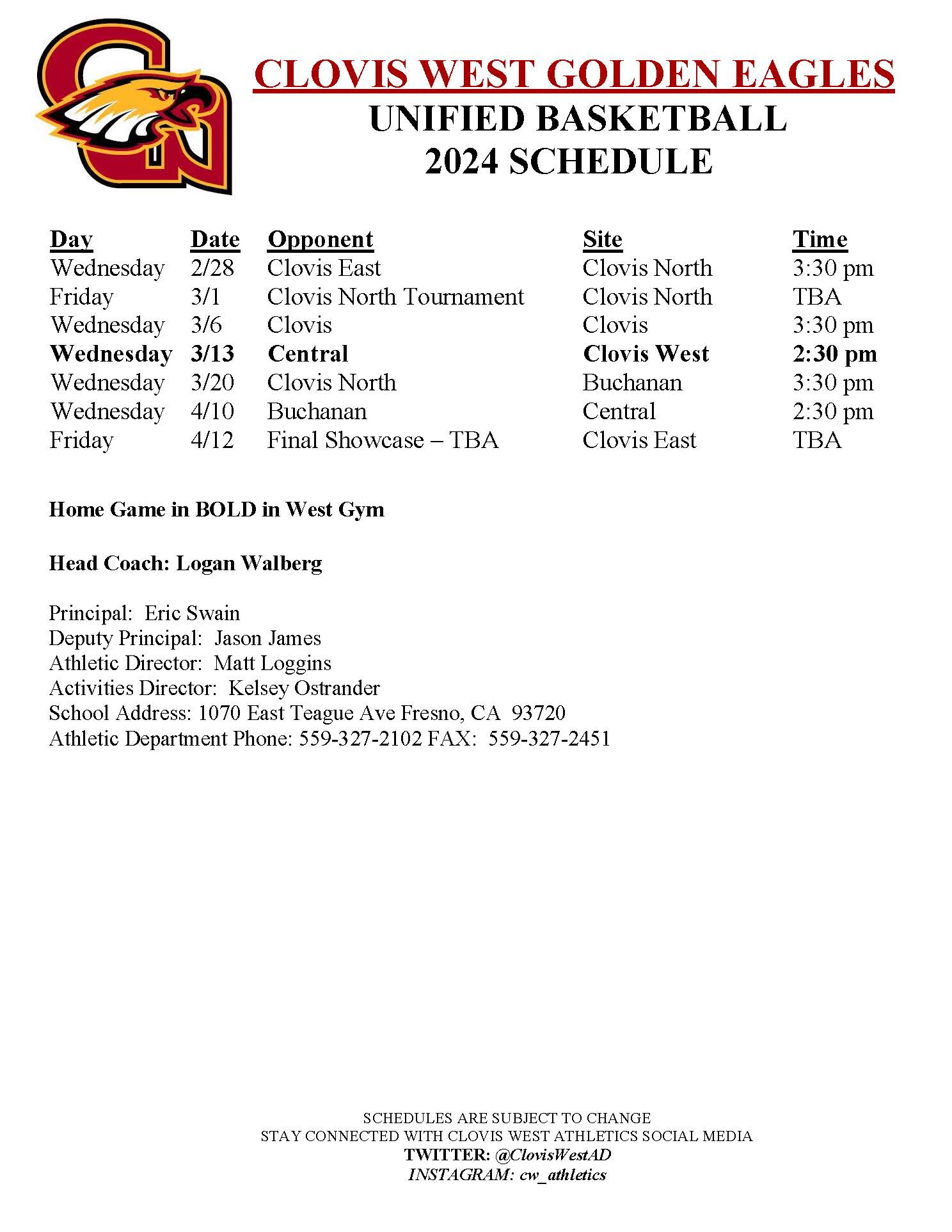 Unified Schedule