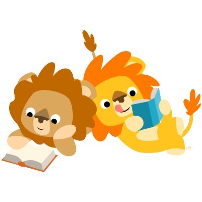 Clipart lions reading together