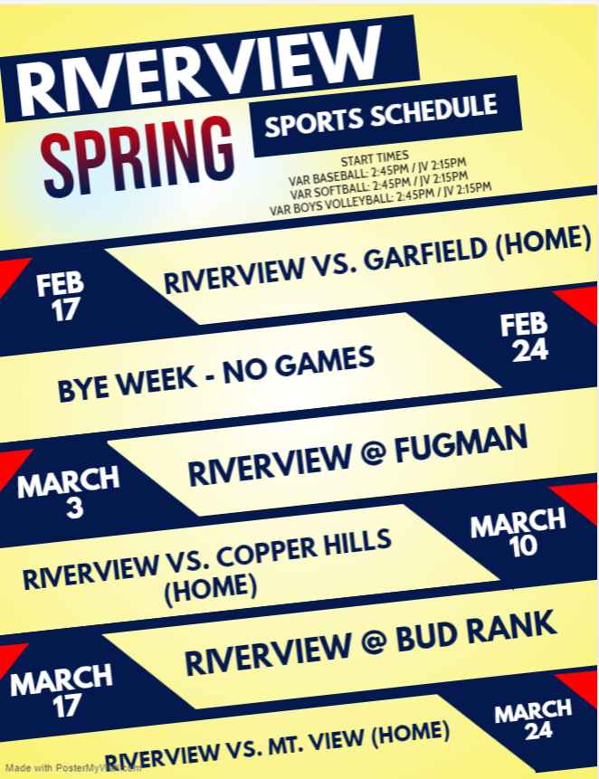 Spring Sports Schedule