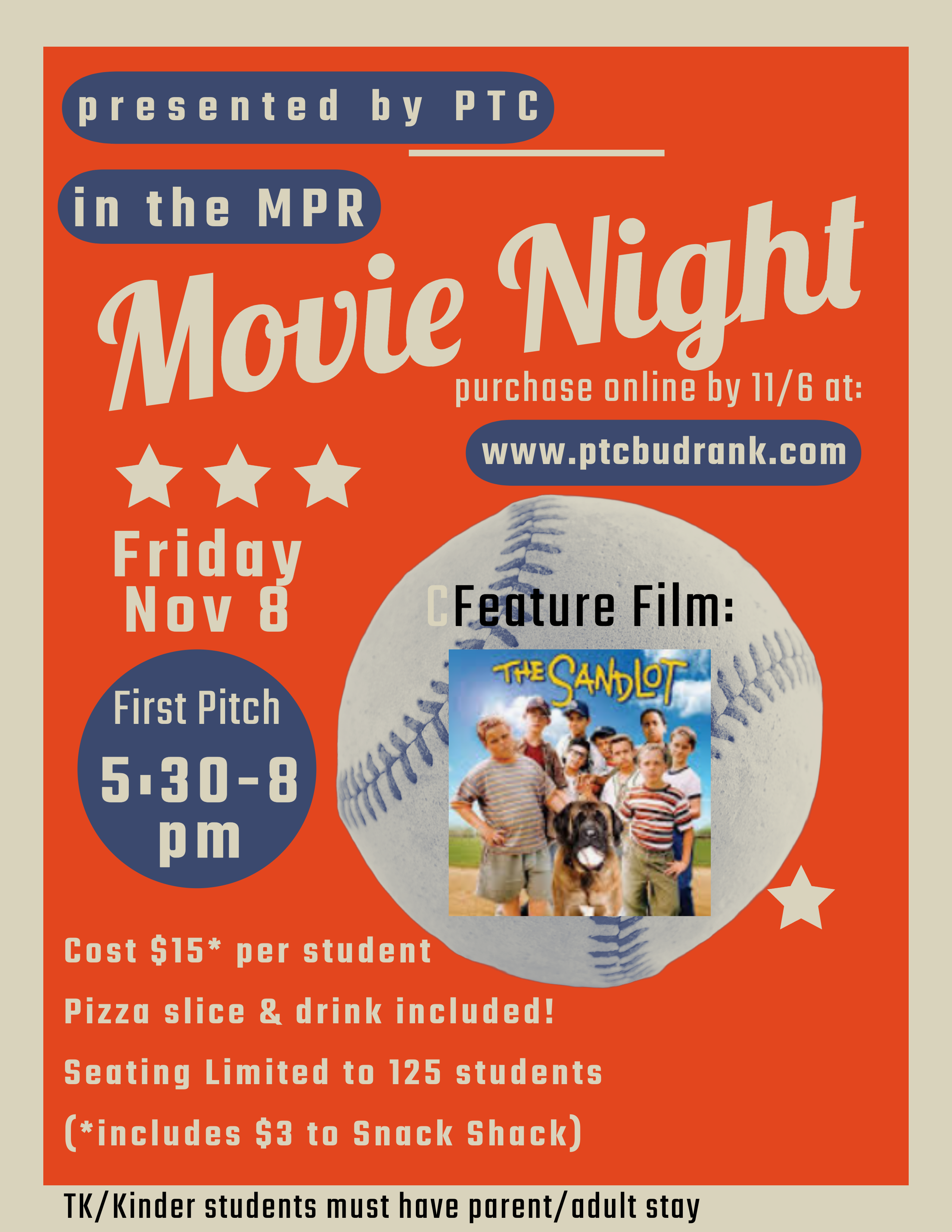 PTC Movie Night flier