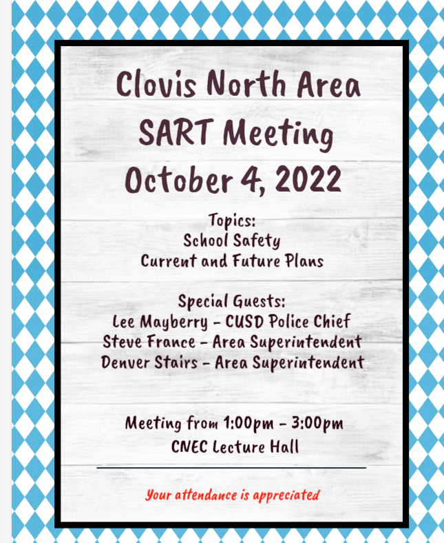 CN Area SART Meeting Flyer