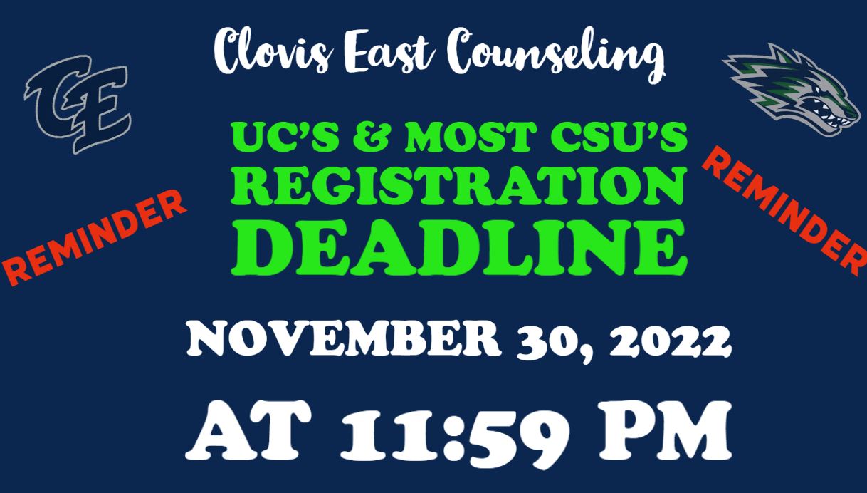 UC & CSU Deadline Flyer