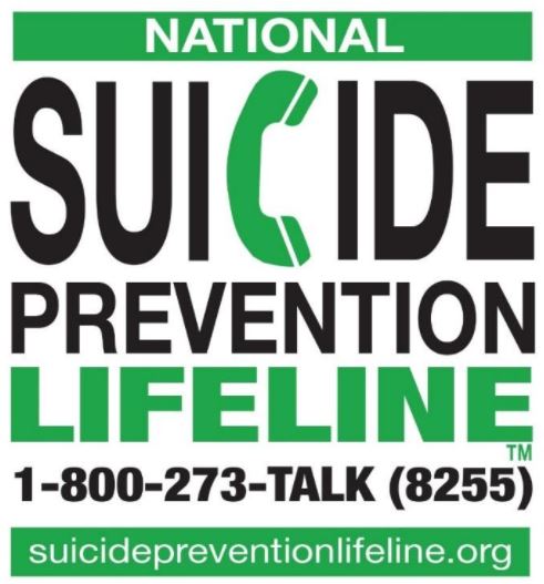 Suicide Prevention Lifeline 1-800-273-TALK (8255) logo