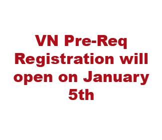 VN Pre-Requisite Registration will open on January 5, 2022