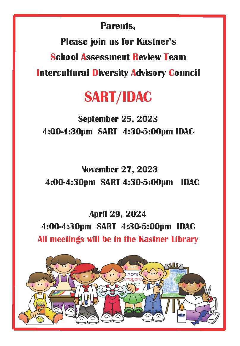 flyer with SART/IDAC meeting dates and times