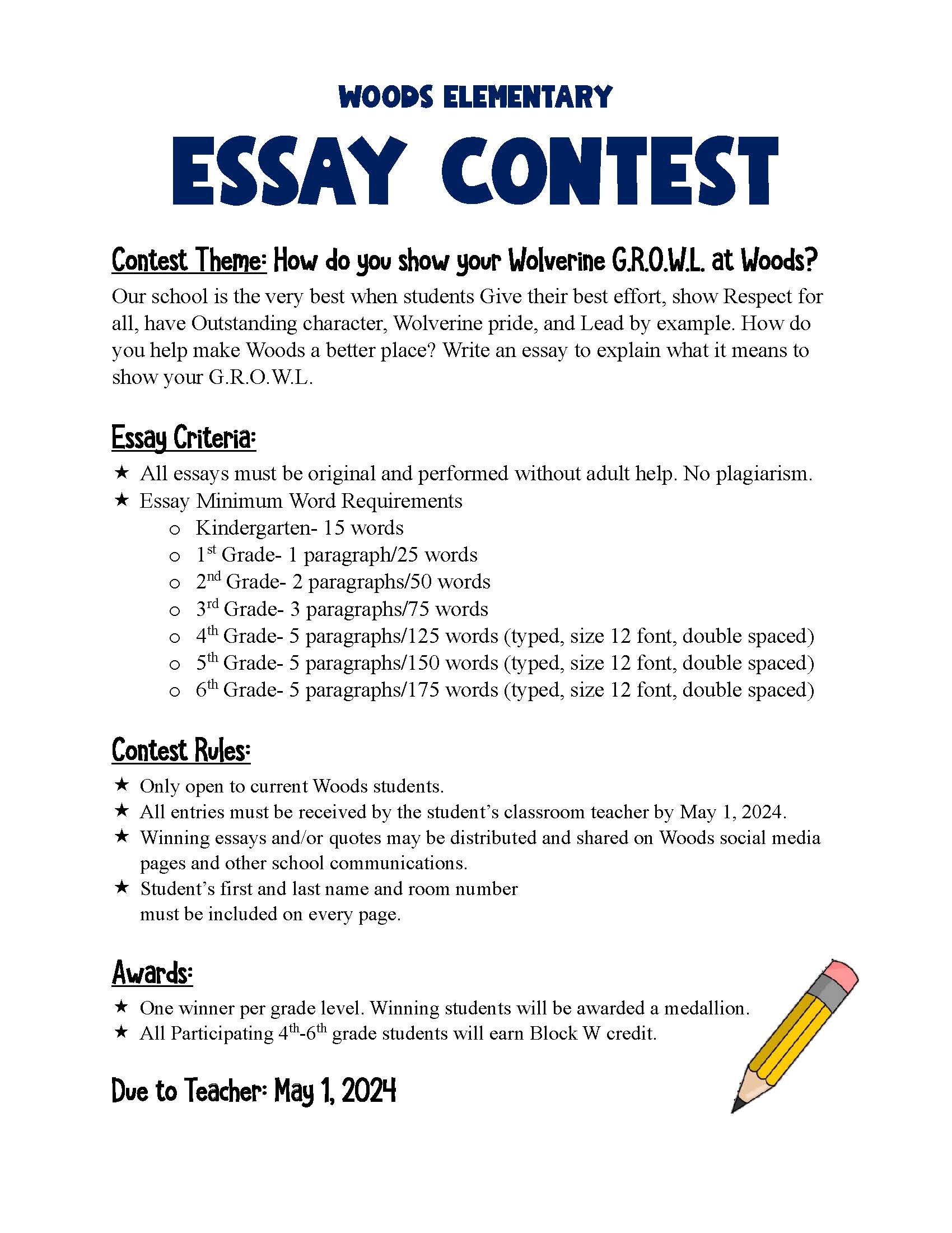 Essay contest Flier
