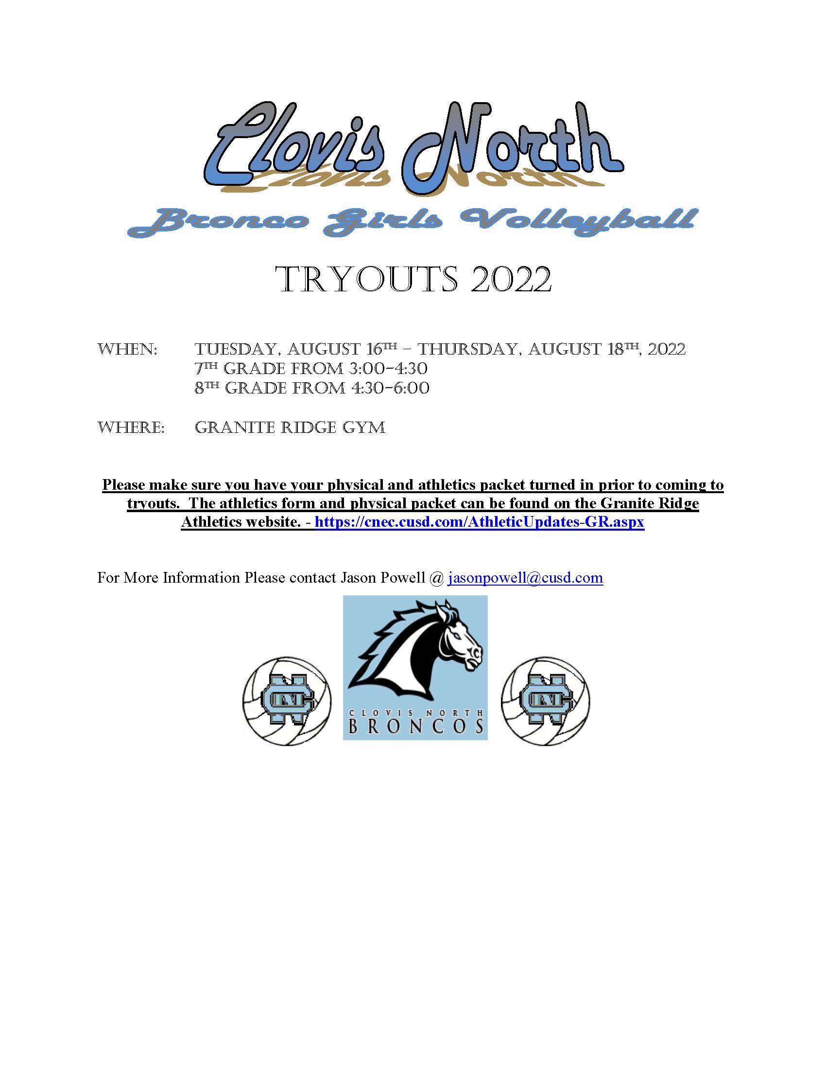 GVB tryout information