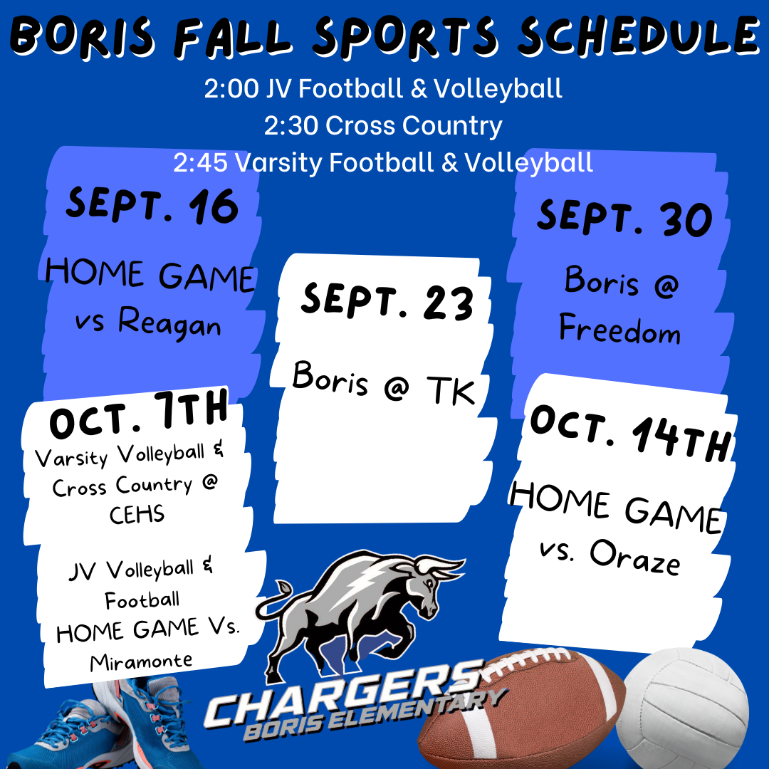 fall sports game schedule