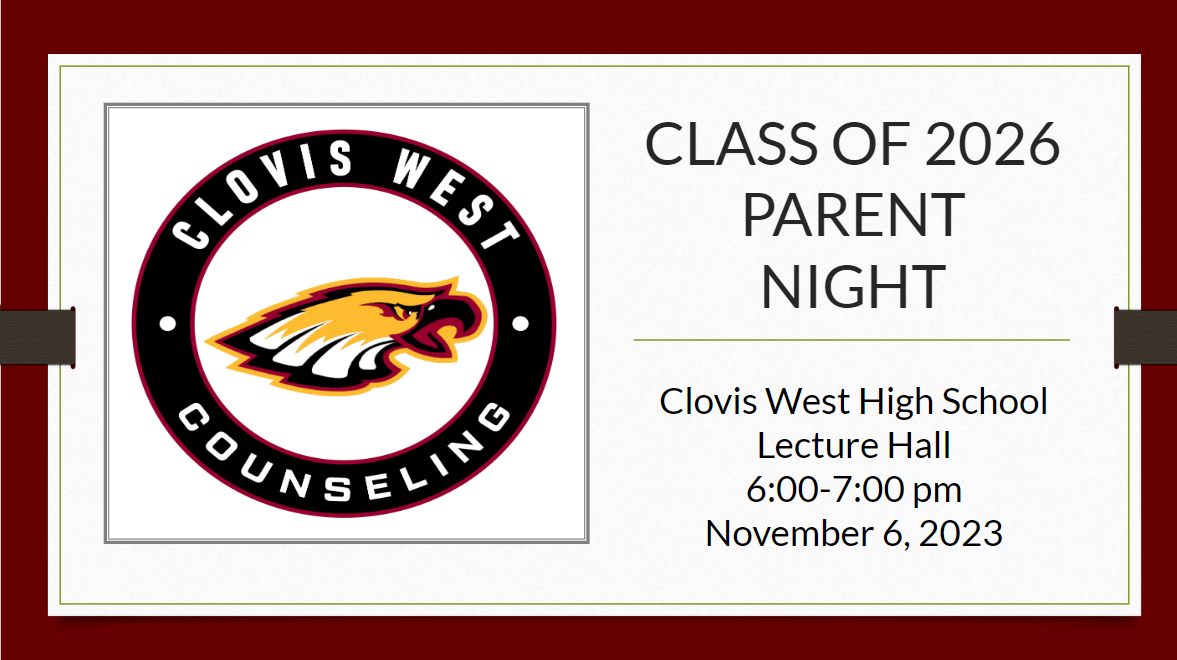 Class of 2026 Parent Night info