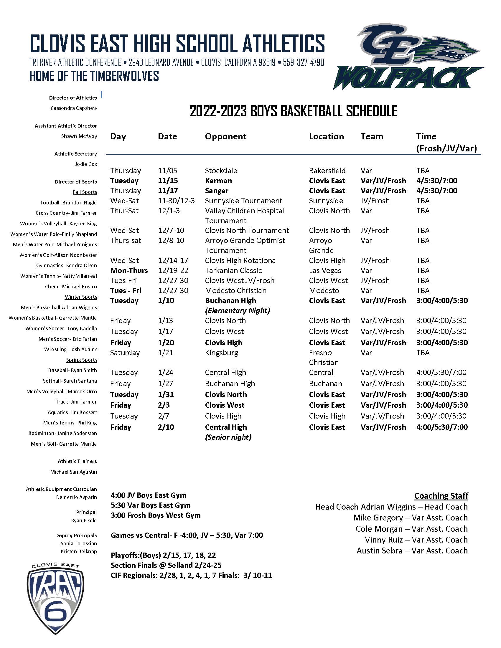22-23 boys basketball schedule