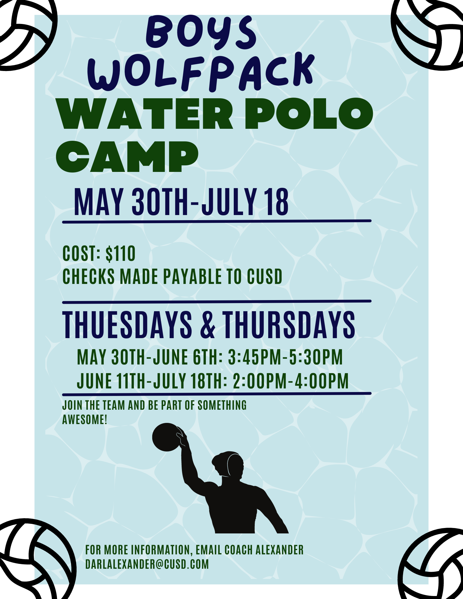 water polo camp