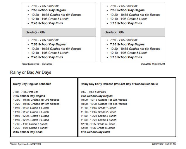 Woods Bell Schedule Pg. 2